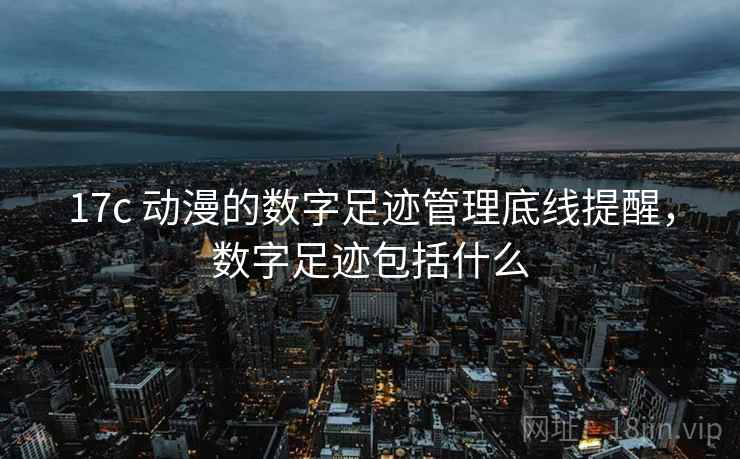 17c 动漫的数字足迹管理底线提醒，数字足迹包括什么