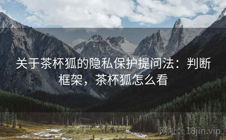 关于茶杯狐的隐私保护提问法:判断框架,茶杯狐怎么看 关于茶杯狐的隐私保护提问法:判断框架,茶杯狐怎么看