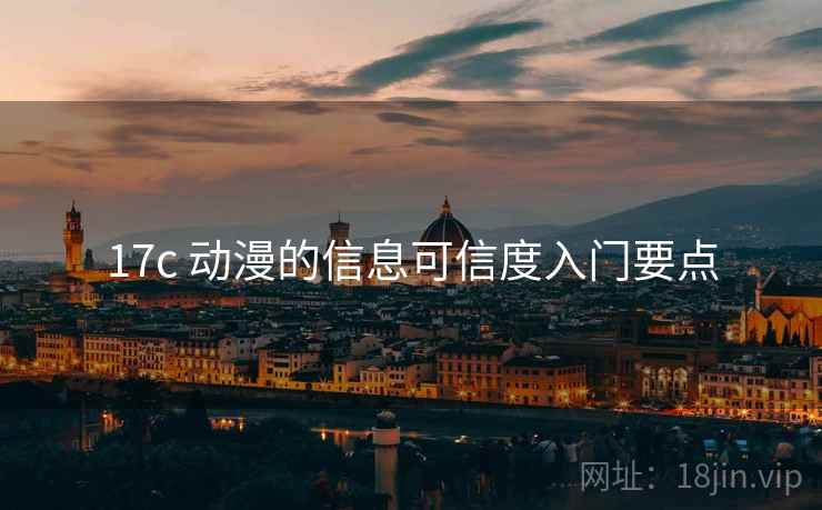 17c 动漫的信息可信度入门要点
