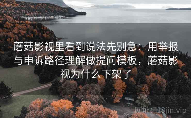 蘑菇影视里看到说法先别急:用举报与申诉路径理解做提问模板,蘑菇影视为什么下架了 蘑菇影视里看到说法先别急:用举报与申诉路径理解做提问模板,蘑菇影视为什么下架了