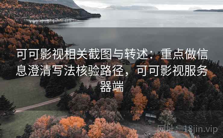 可可影视相关截图与转述：重点做信息澄清写法核验路径，可可影视服务器端